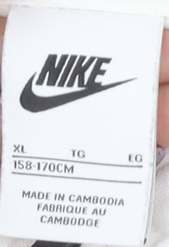 Nike Boys White Colourblock Hoodie XL Full Zip