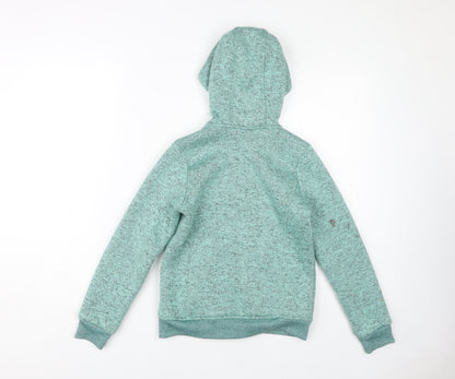 Mountain Warehouse Girls Green Hoodie, Full Zip, Size 9-10