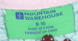 Mountain Warehouse Girls Green Hoodie, Full Zip, Size 9-10