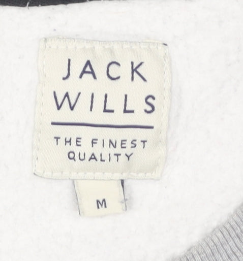 Unisex Adults UK Size M Jack Wills Grey Pullover Sweatshirt