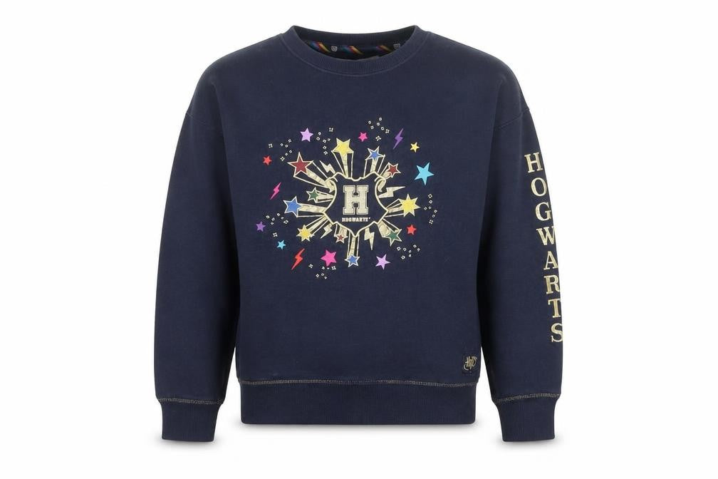 Front view of Marks & Spencer Harry Potter girls’ blue pullover sweatshirt 8-9 yrs