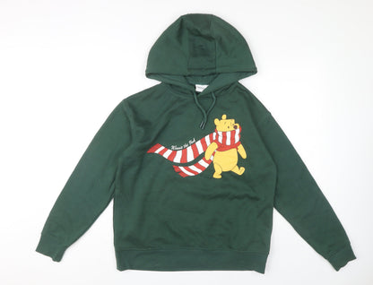 Womens UK Size S Disney Green Pullover Hoodie