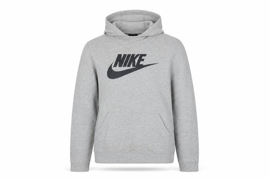 Nike Boys Grey XL Pullover Hoodie with Logo Accents