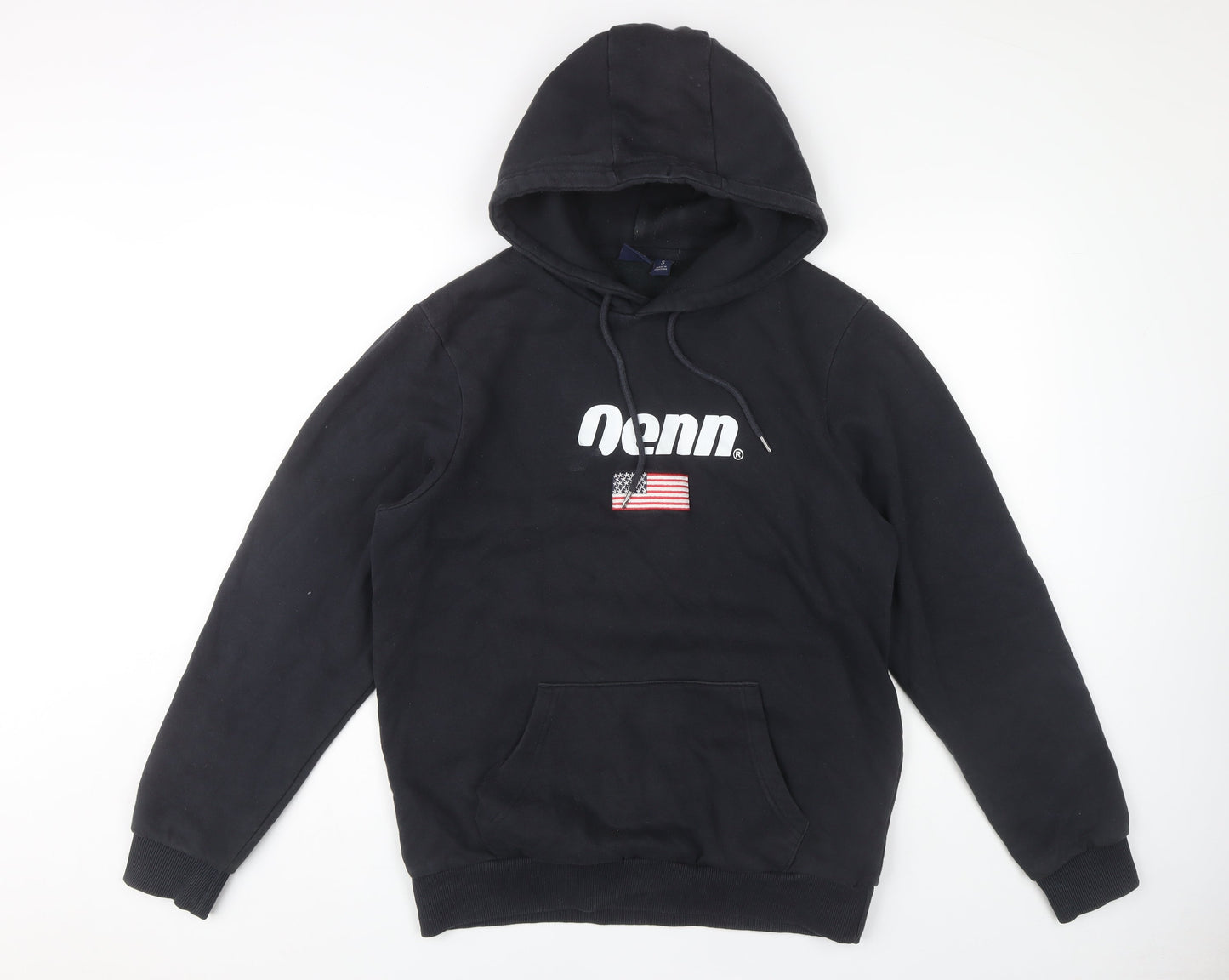 Mens UK Size S Penn Black Pullover Hoodie