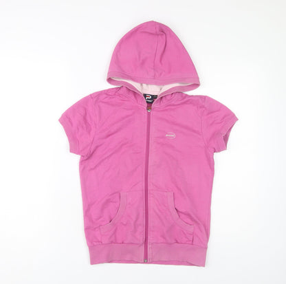 Protonic Girls Pink Full Zip Hoodie Medium Lightweight