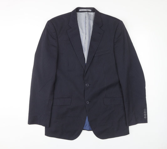 Mens UK Size 38 Marks and Spencer Regular Blue Suit Jacket