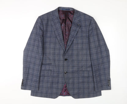 Turner & Sanderson Men's Grey Check Blazer 42R