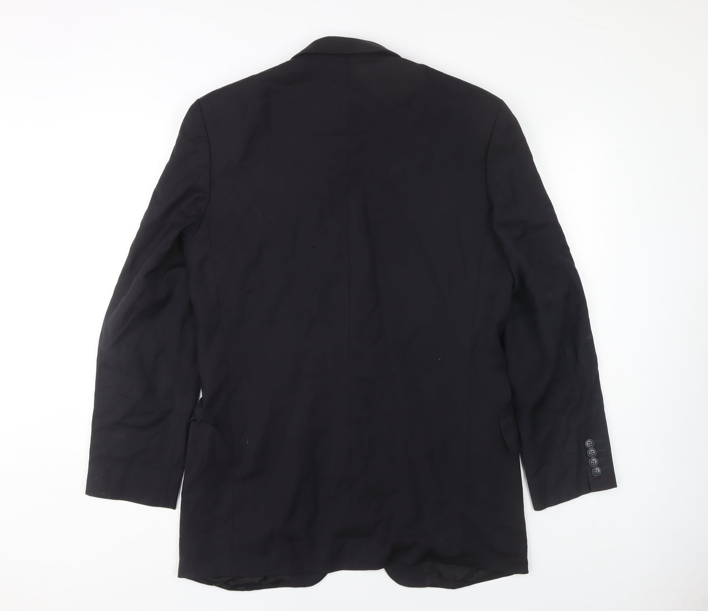 Marlane Men's Black Long Suit Jacket, Size 38L