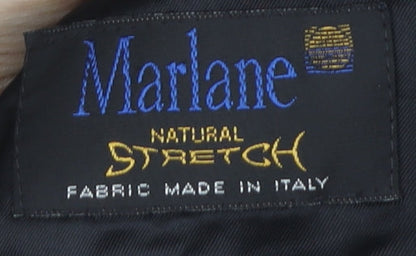 Marlane Men's Black Long Suit Jacket, Size 38L