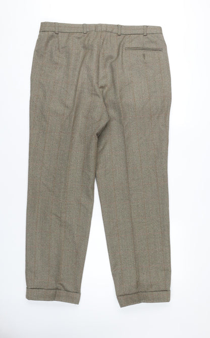 Savoy Taylors Guild Men's Brown Formal Trousers - Size 36