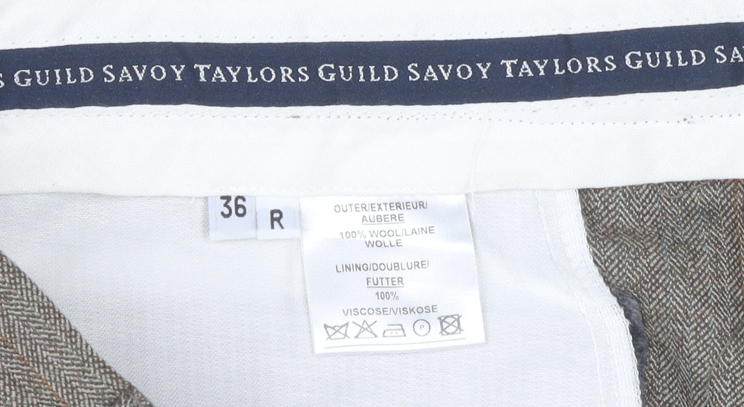 Savoy Taylors Guild Men's Brown Formal Trousers - Size 36