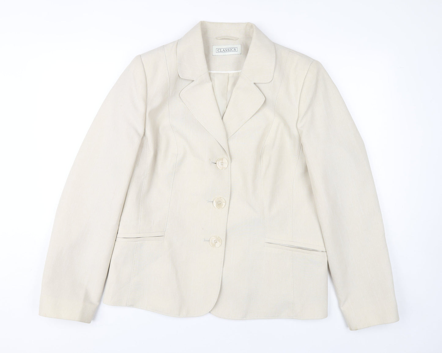 Womens UK Size 16 BHS Beige Basic Jacket