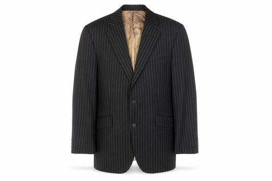 Limehaus Men's Black Striped Suit Jacket 40 Regular