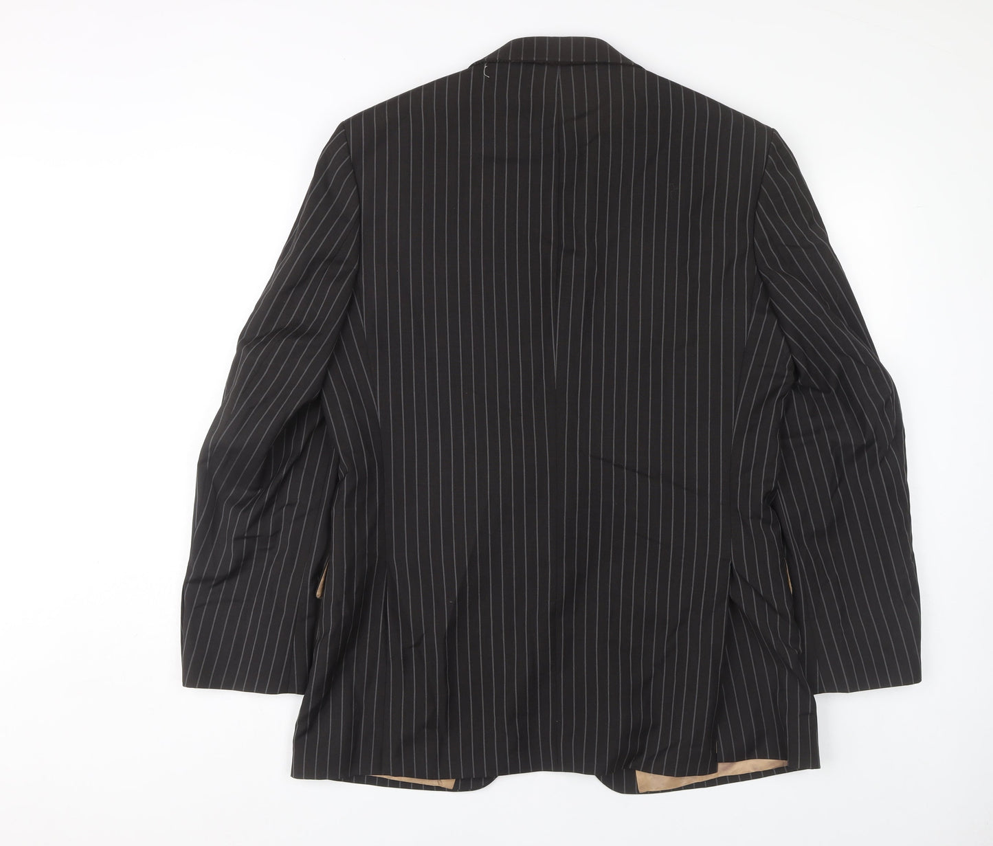 Limehaus Men's Black Striped Suit Jacket 40 Regular