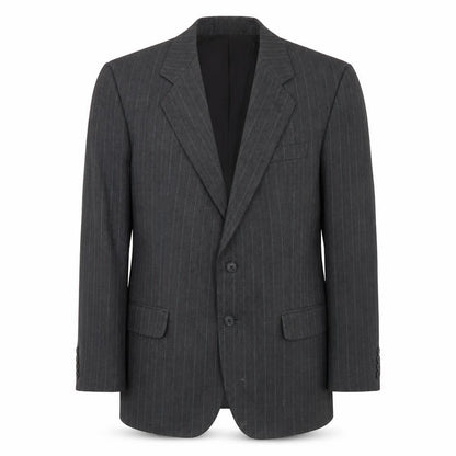 St Michael Men's Grey Striped Suit Jacket 38 Short - Business