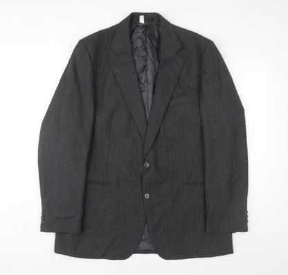 Magee Men's Grey 42 Blazer, Single-Breasted, Notch Lapel