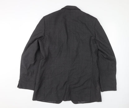Magee Men's Grey 42 Blazer, Single-Breasted, Notch Lapel