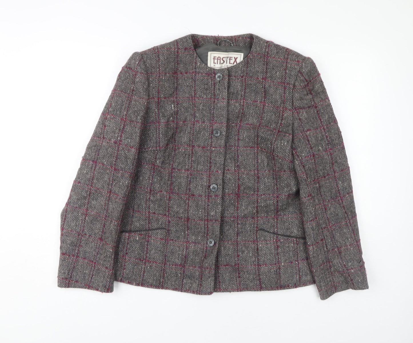 Womens UK Size 14 Eastex Grey Basic Jacket