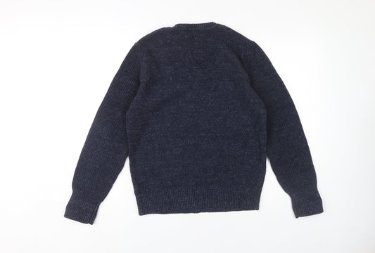 GAP Men's Blue Cable-Knit Pullover Jumper Size S