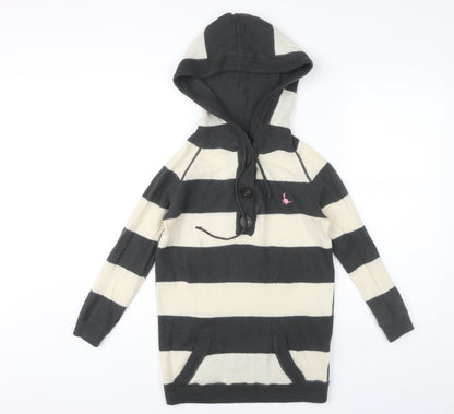 Jack Wills Women's Black Striped Pullover Jumper Size 8