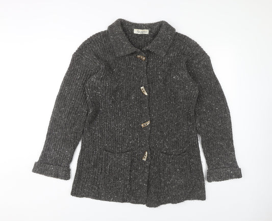 Womens UK Size 10 Berkertex Grey Cardigan Jumper