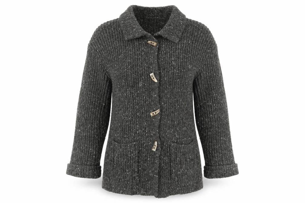 Womens UK Size 10 Berkertex Grey Cardigan Jumper