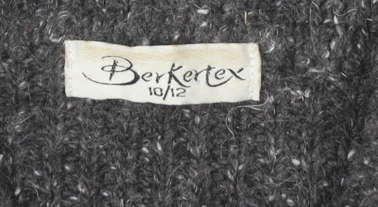 Womens UK Size 10 Berkertex Grey Cardigan Jumper
