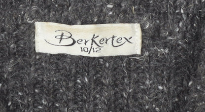 Womens UK Size 10 Berkertex Grey Cardigan Jumper