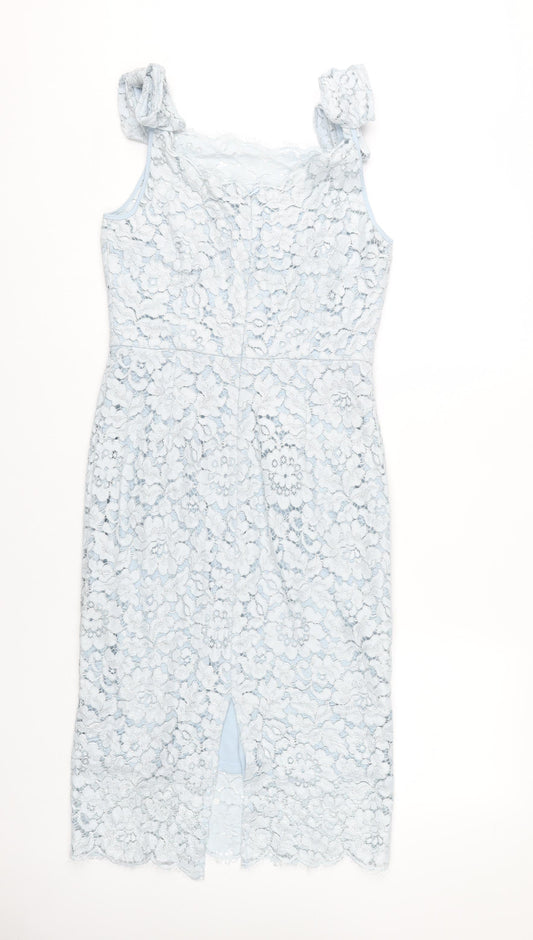 Gina Bacconi Women's Blue Sheath Dress, Size 12