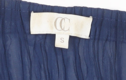 CC Women's Blue Sleeveless Chiffon Dress S