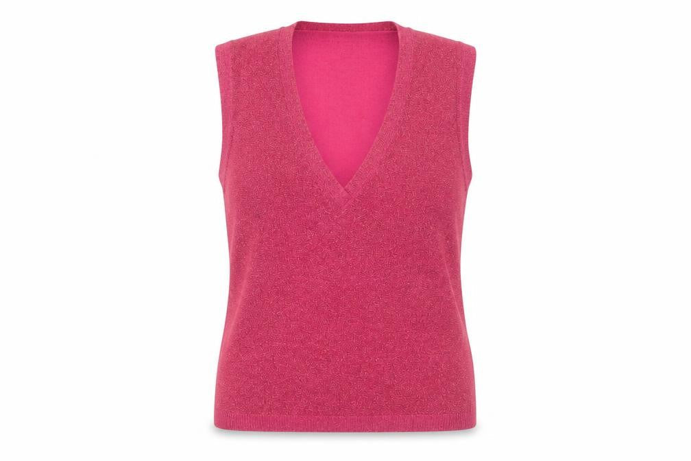 Womens UK Size S French Connection Pink Vest Jumper