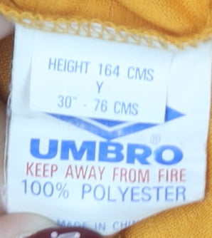 Umbro Boys Yellow Athletic Shorts, Size 164