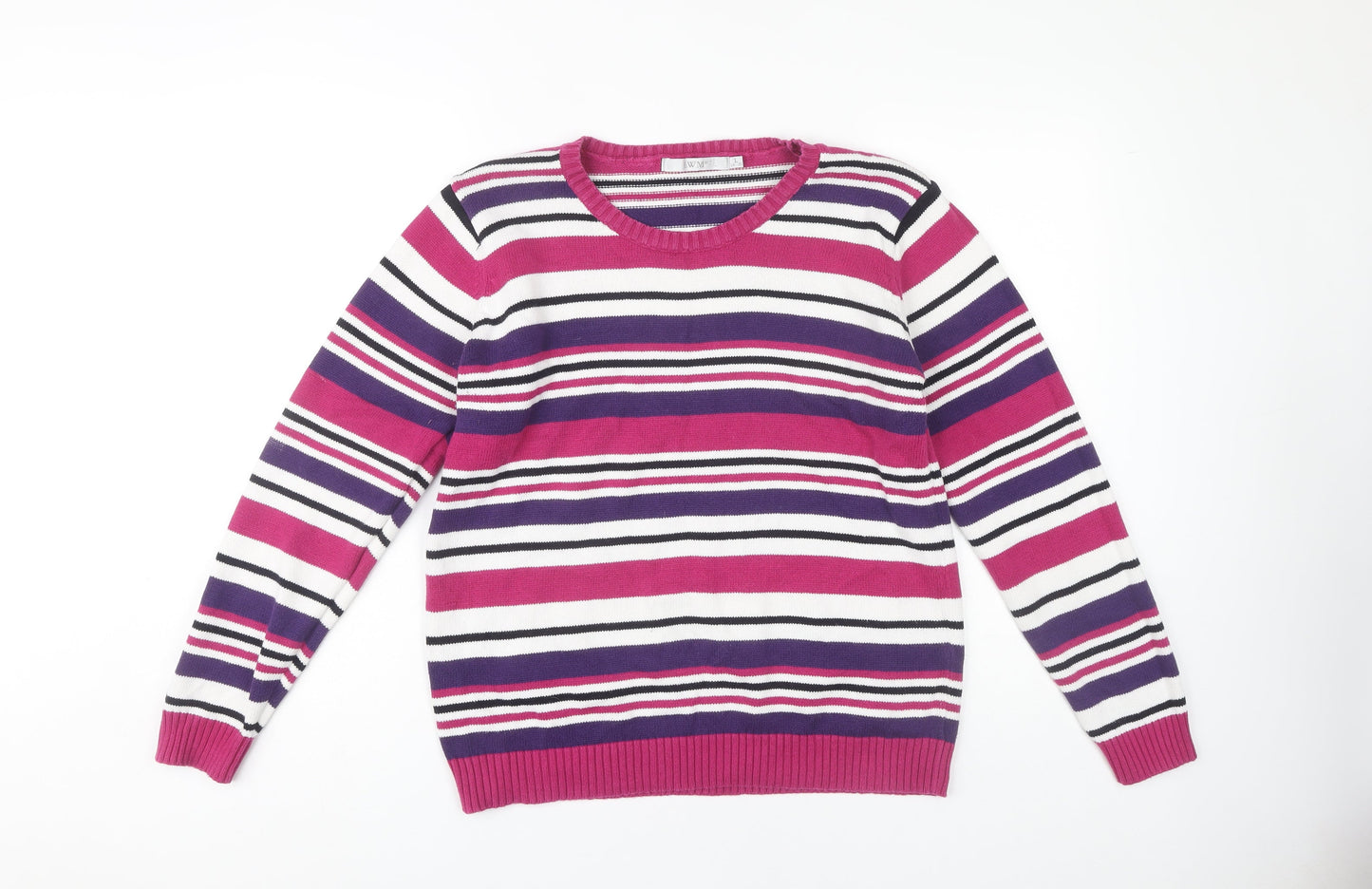 EWM Women's Multicoloured Striped Pullover L