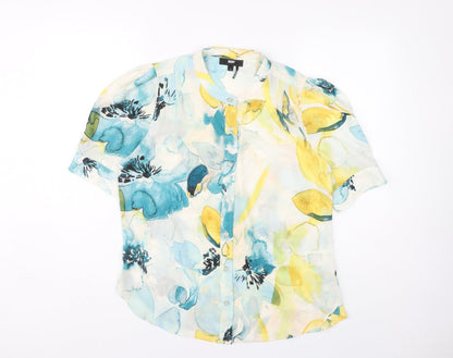 DKNY Women's Multicoloured Floral Blouse, Size M