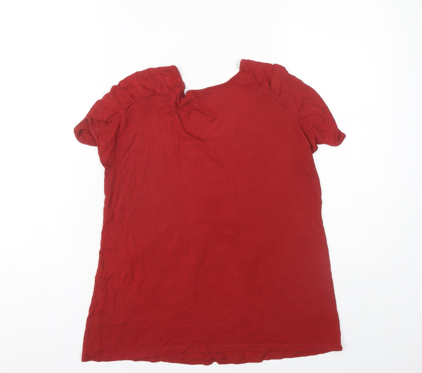 Womens UK Size 10 Limited Collection Red Basic T-Shirt