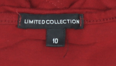 Womens UK Size 10 Limited Collection Red Basic T-Shirt