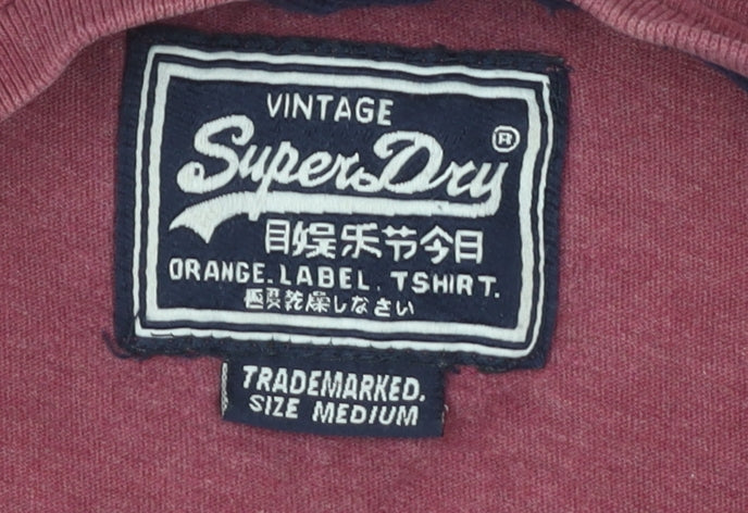 Superdry Men's Red Crew Neck T-Shirt M