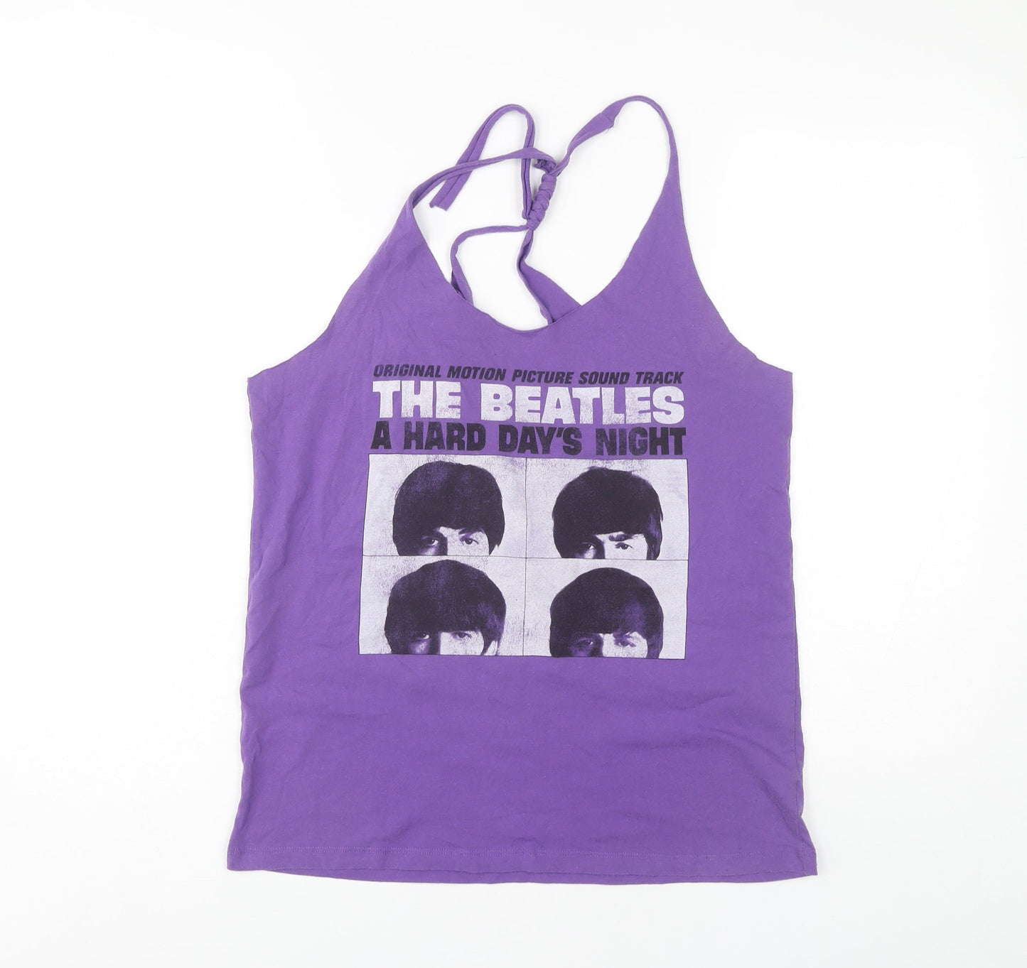 Womens UK Size L The Beatles Purple Camisole Tank