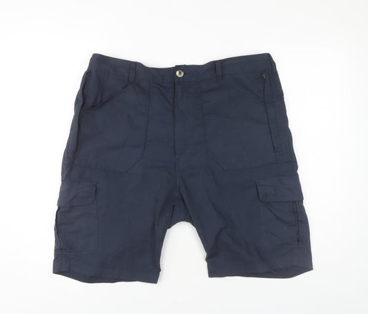 Champion Men's Blue Cargo Shorts Size 36 Zip Pockets