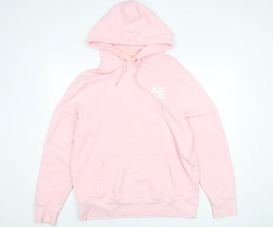 Mens UK Size M American Eagle Pink Pullover Hoodie