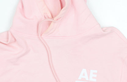 Mens UK Size M American Eagle Pink Pullover Hoodie