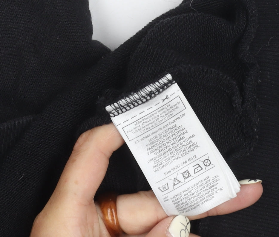 Adidas Women's Black Pullover Hoodie Size 10 S