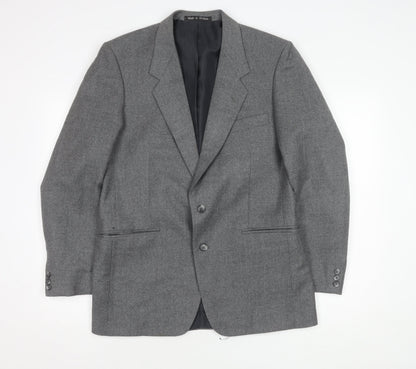 Mens UK Size 40 Brook Taverner Regular Grey Suit Jacket