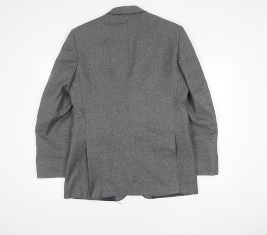 Mens UK Size 40 Brook Taverner Regular Grey Suit Jacket