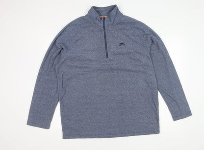 Trespass Men's Blue 2XL Pullover Sweatshirt, Zip Closure
