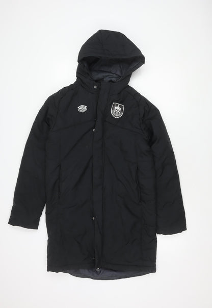Umbro Boys Black Hooded Puffer Jacket 10 Years Winter