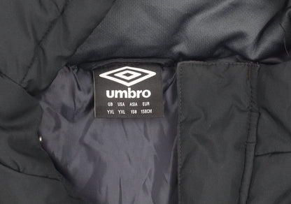 Umbro Boys Black Hooded Puffer Jacket 10 Years Winter