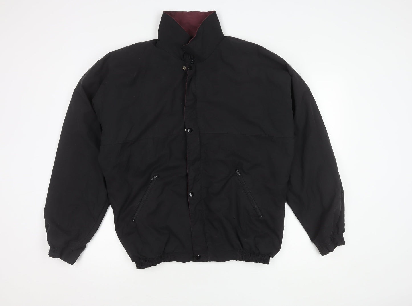 Mens UK Size L Designer Golf Apparel Black Basic Jacket