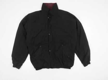 Mens UK Size L Designer Golf Apparel Black Basic Jacket