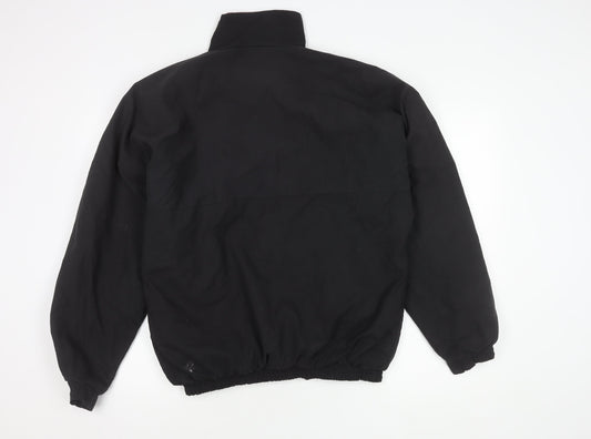 Mens UK Size L Designer Golf Apparel Black Basic Jacket